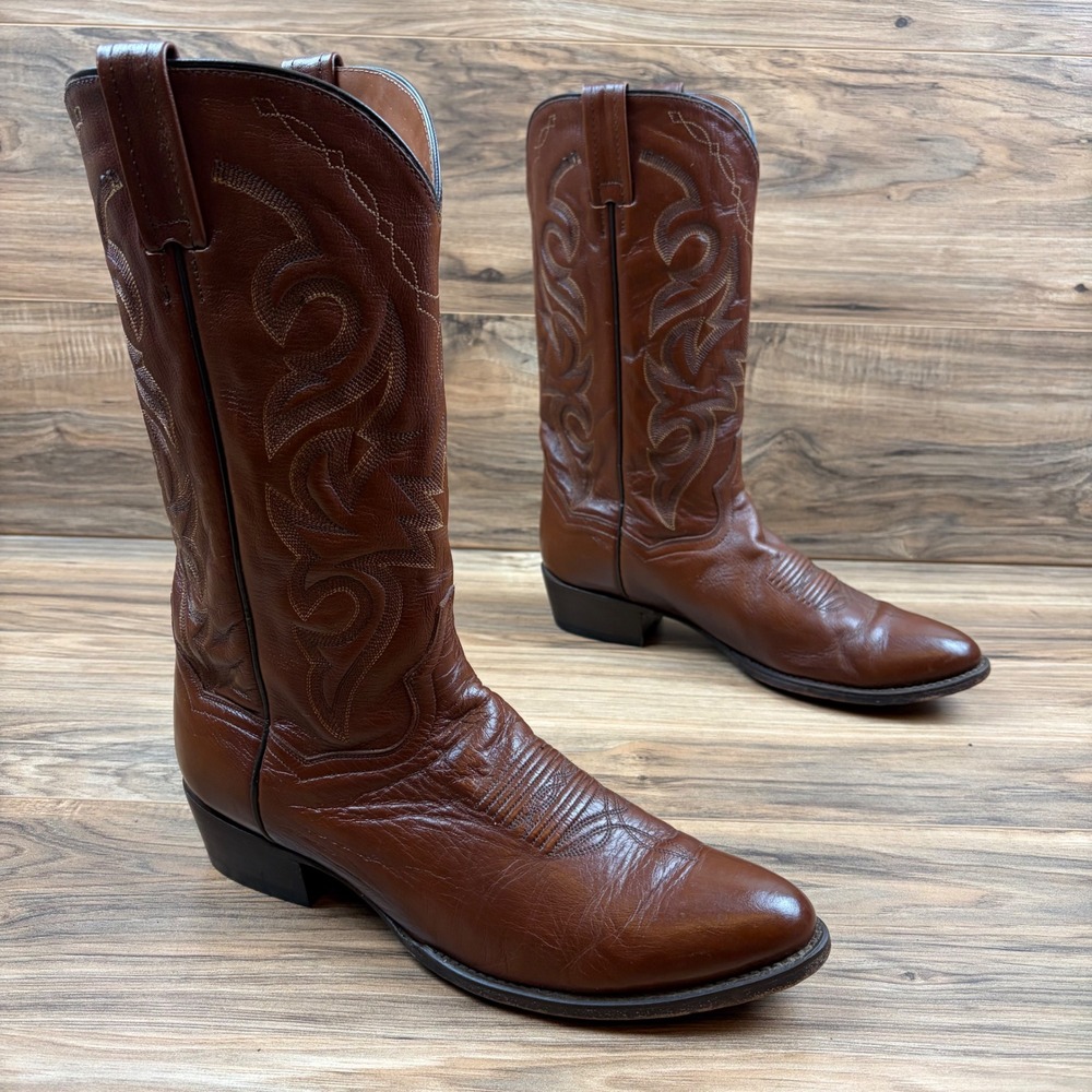 Dan Post Milwaukee Mens 10.5D Brown R Toe Western 12.5" Boots DP2111
